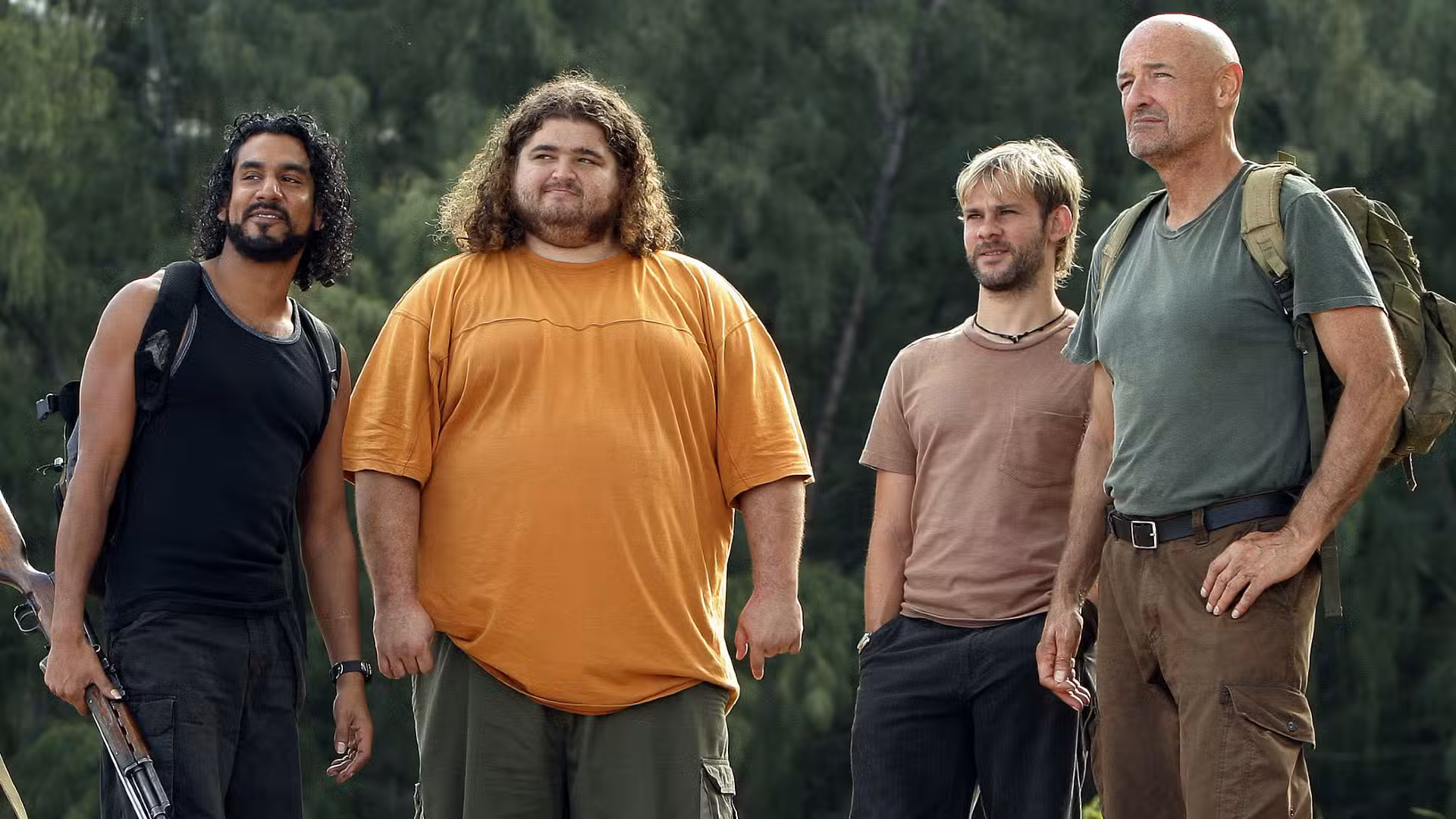 Sayid, Hurley, Charlie y John en el episodio 8 de la temporada 3 de Lost