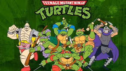 Diseños clásicos de dibujos animados de las Tortugas Ninja mutantes adolescentes con Shredder