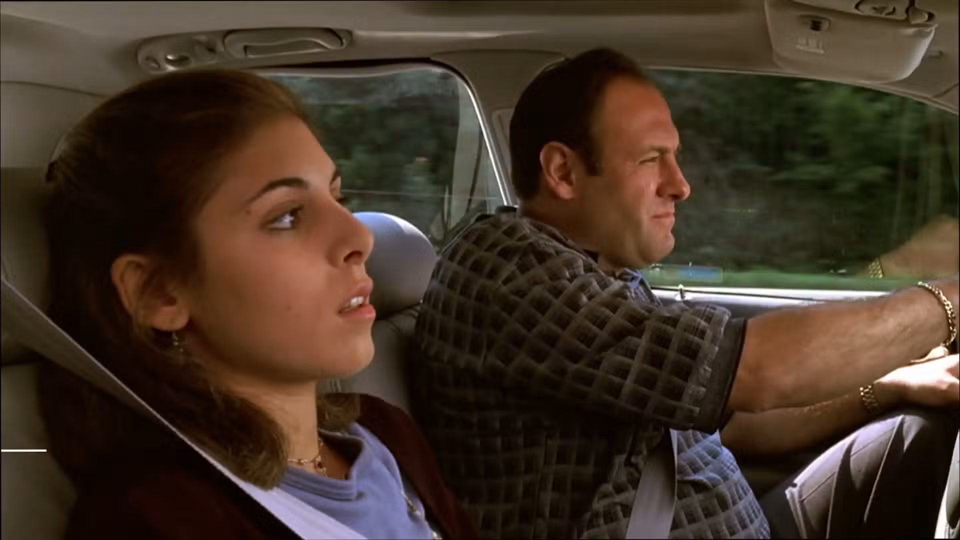 Tony Soprano y su hija en 'College'