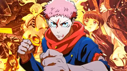 Yuji Itadori de Jujutsu Kaisen, junto con imágenes de Frieren: Beyond Journey's End y The Apothecary Diaries