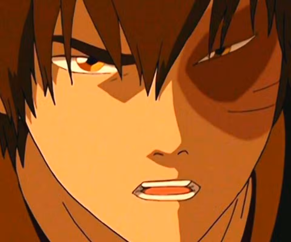 Serie de televisión Avatar The Last Airbender - Zuko luciendo enojado