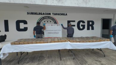 Decomisan 171 kilos de presunta cocaína ocultos en un camión en Chiapas