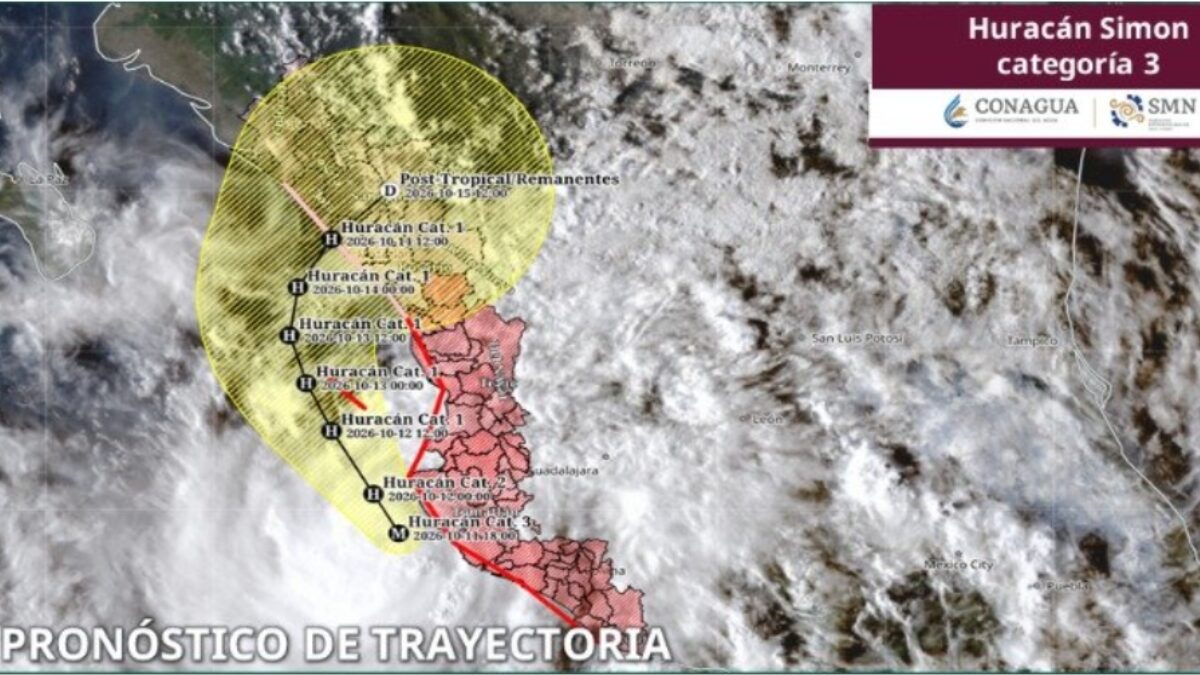Huracán Simón cambia trayectoria y prevén impacte Sinaloa