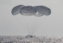 Los cuatro astronautas de Crew 12 regresaron a la tierra