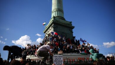 Miles de estudiantes en París toman la Bastilla en una nueva jornada de movilización