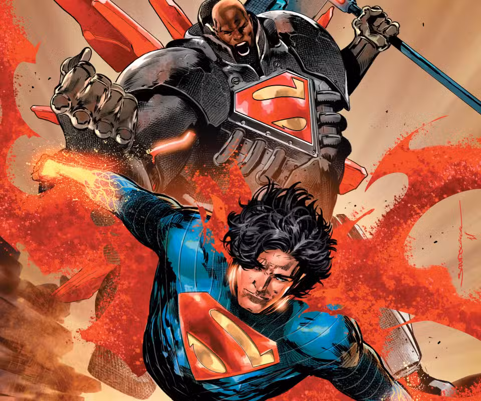 Superman y Steel luchan juntos en Absolute Superman #24